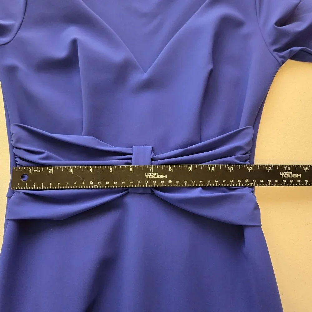 Chiara Boni Maxi Gown Womens 44 US 8 Cobalt Blue V-neck‎ Stretch Event Formal